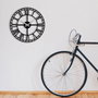 Wallity Enzoclock - S002 Reloj de Pared Decorativo de Metal Negro
